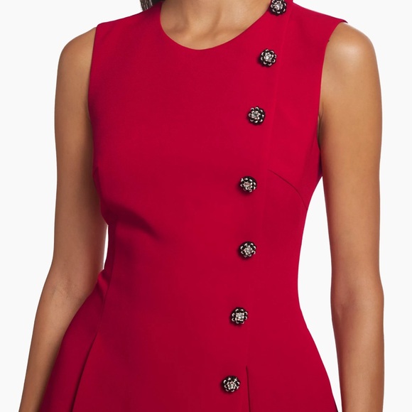 Pleated Crepe Minidress - Picture 4 of 5